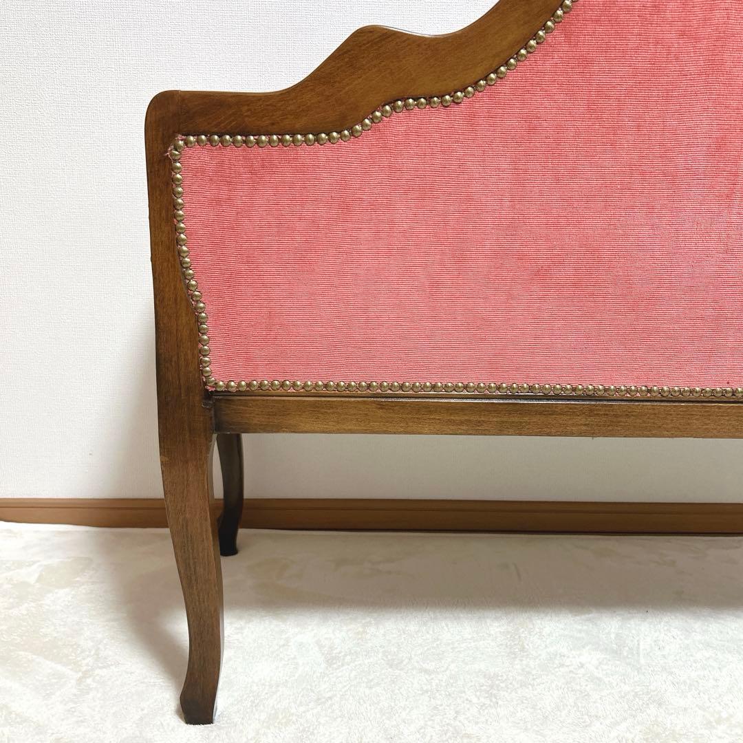 ✦ロココ調✦ 木彫ベルサイユソファー ✦ 2人掛け ラブソファ ✦ ベルベット