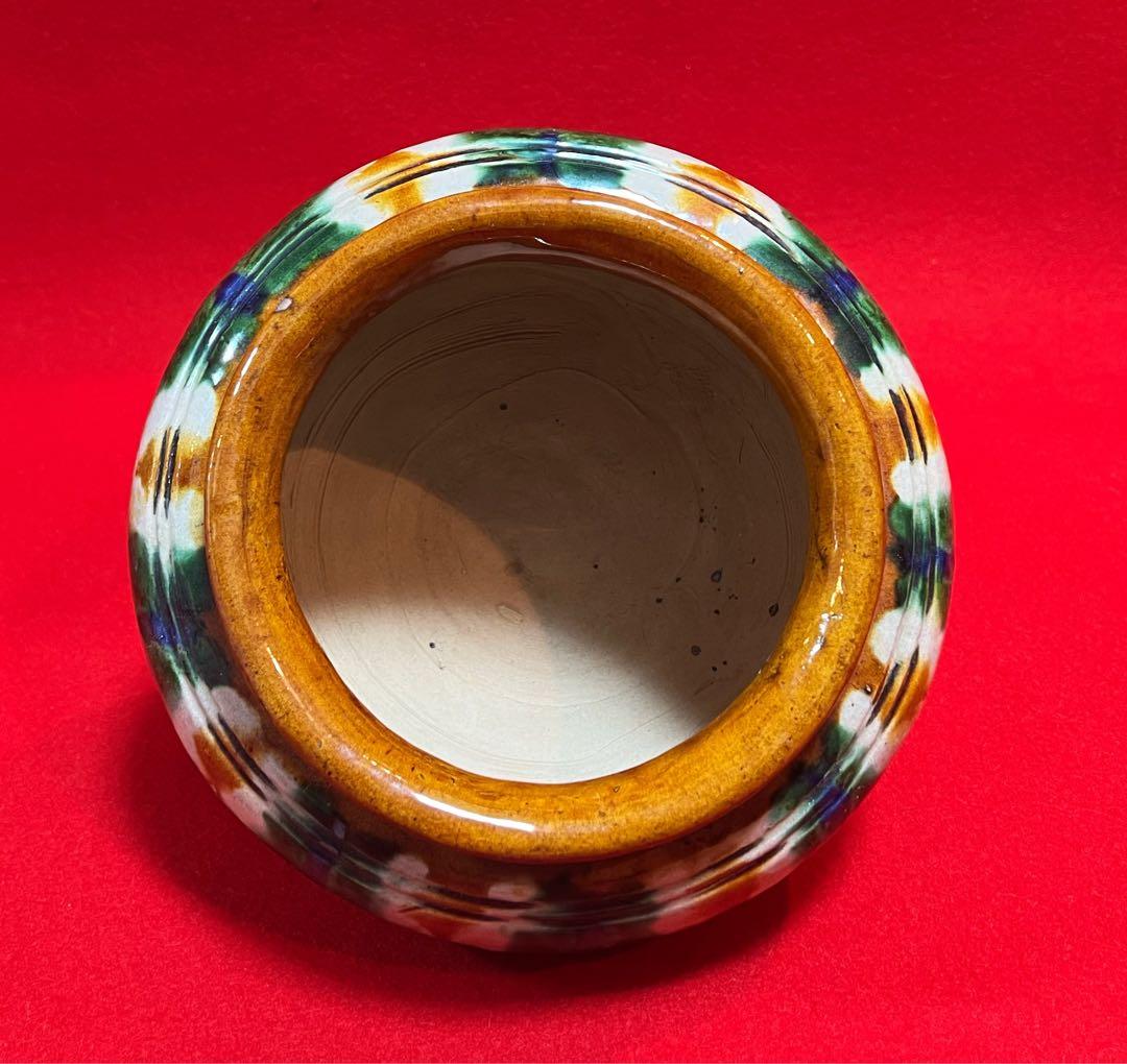 唐三彩 素三彩 獸足香爐 香道具 コレクション