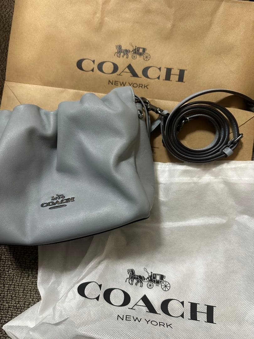 COACH 2way ショルダーバッグ グレー