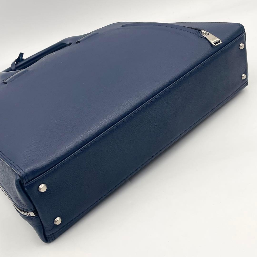 【極美品】ultima TOKYO レザー 2wayブリーフケース ネイビー