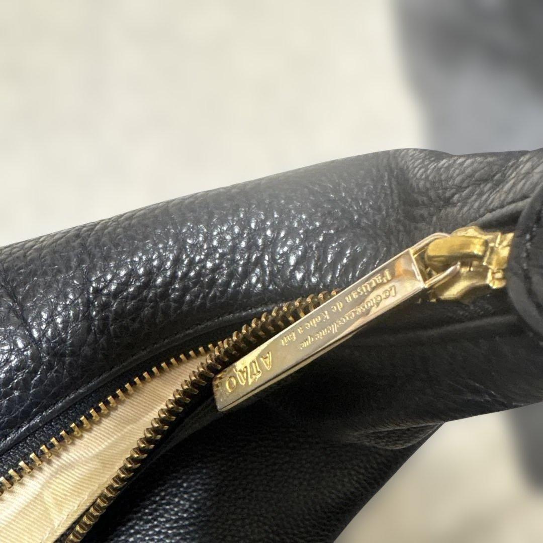 ATAO 黒 レザーハンドバッグ