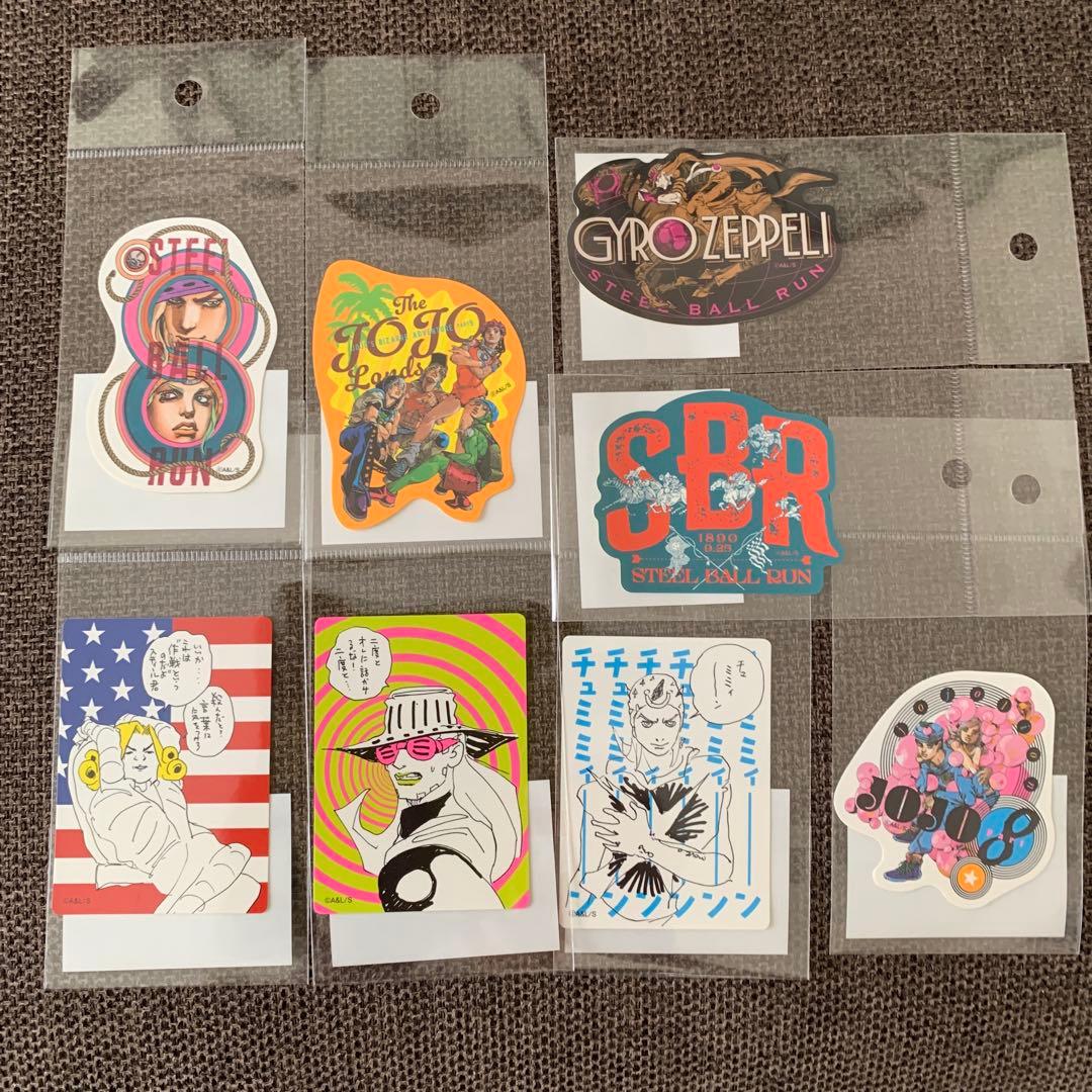 ジョジョキャラバン　ポストカード　+　ダイカットステッカー　+ クリアファイル
