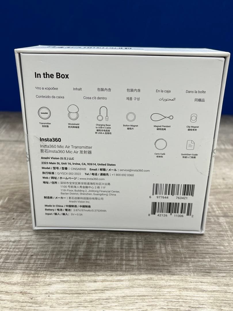 【未開封】Insta360 ワイヤレスマイクMic Air CINSABWB