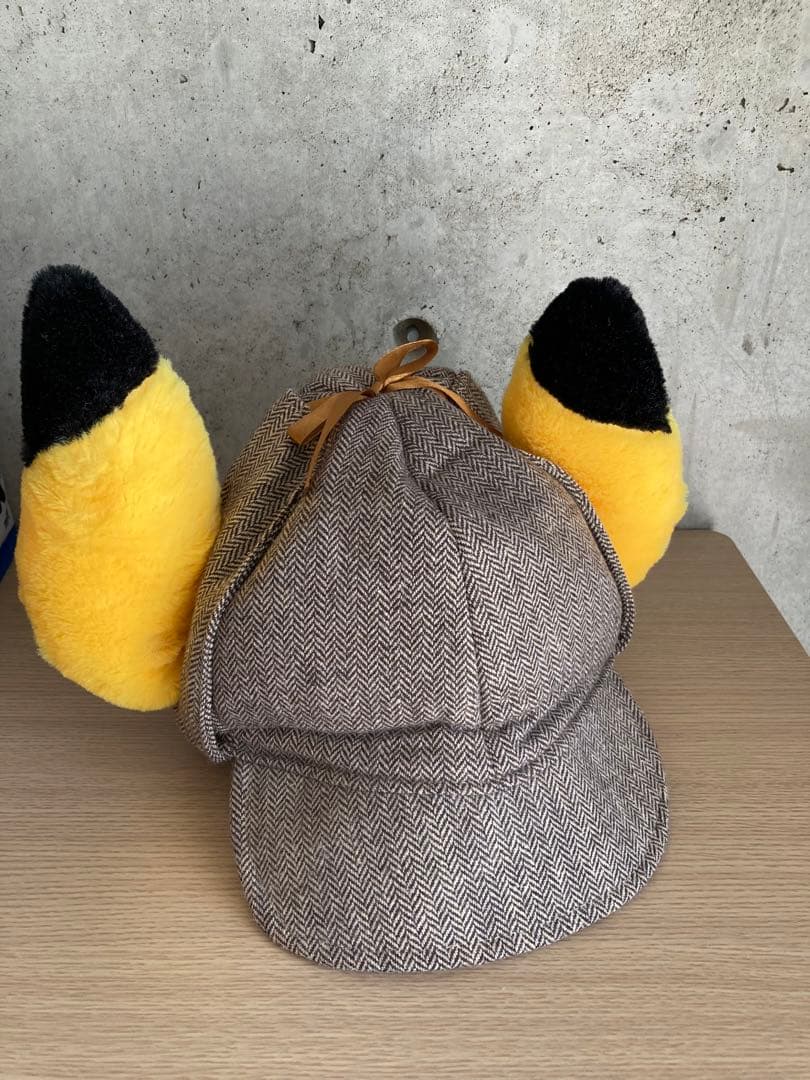 【美品】ポケモンぬいぐるみ1/1名探偵ピカチュウ、帽子セット