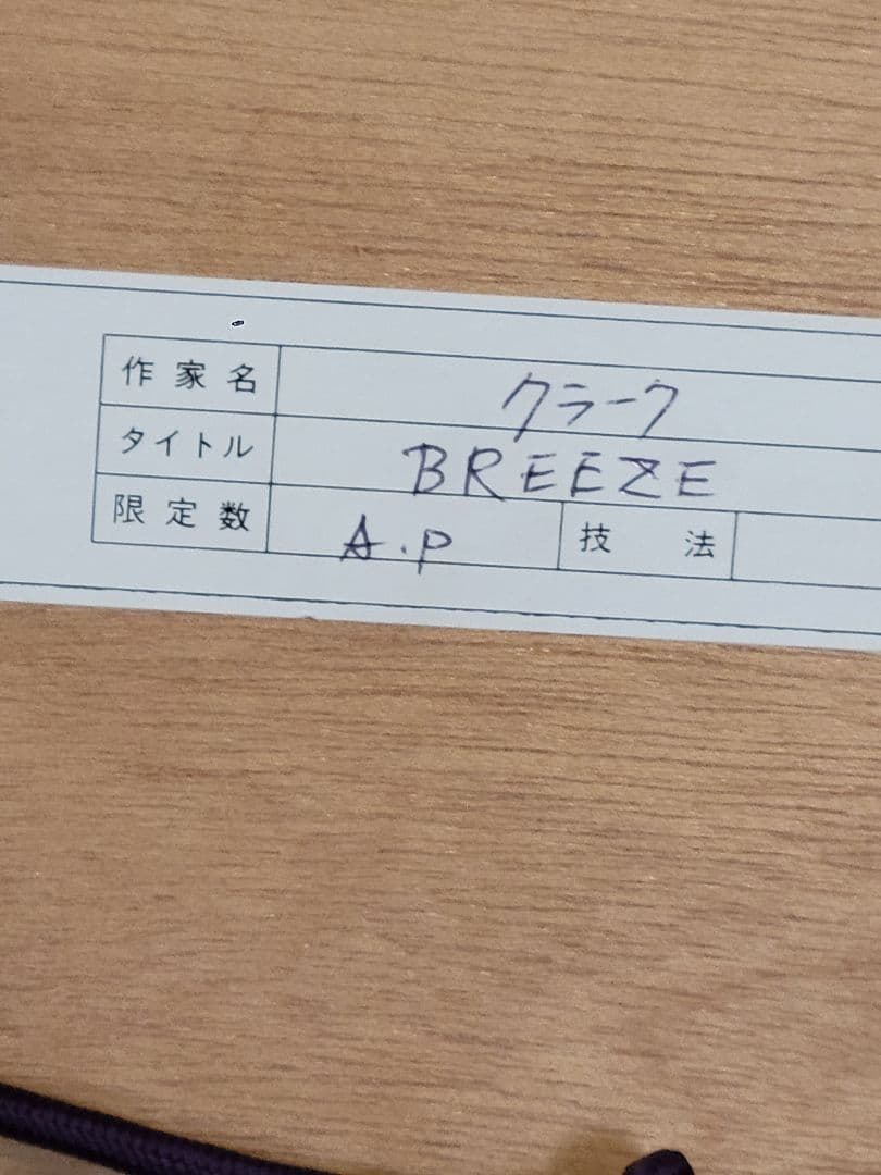 グラハムクラーク★「 Breeze」★AP版★銅版画彩色