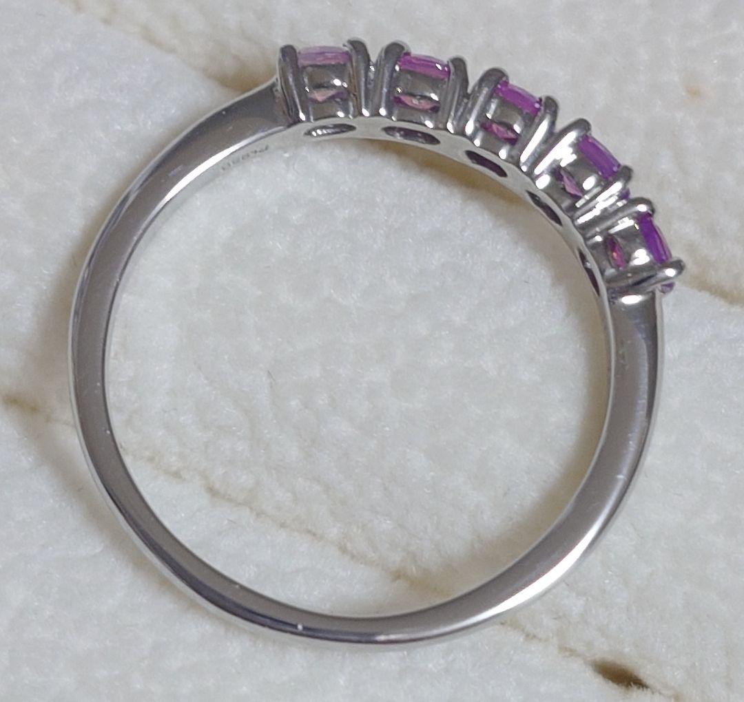 ネココネコ☆【Xmas︎!お値下げ】シルキーサファイア プラチナ リング