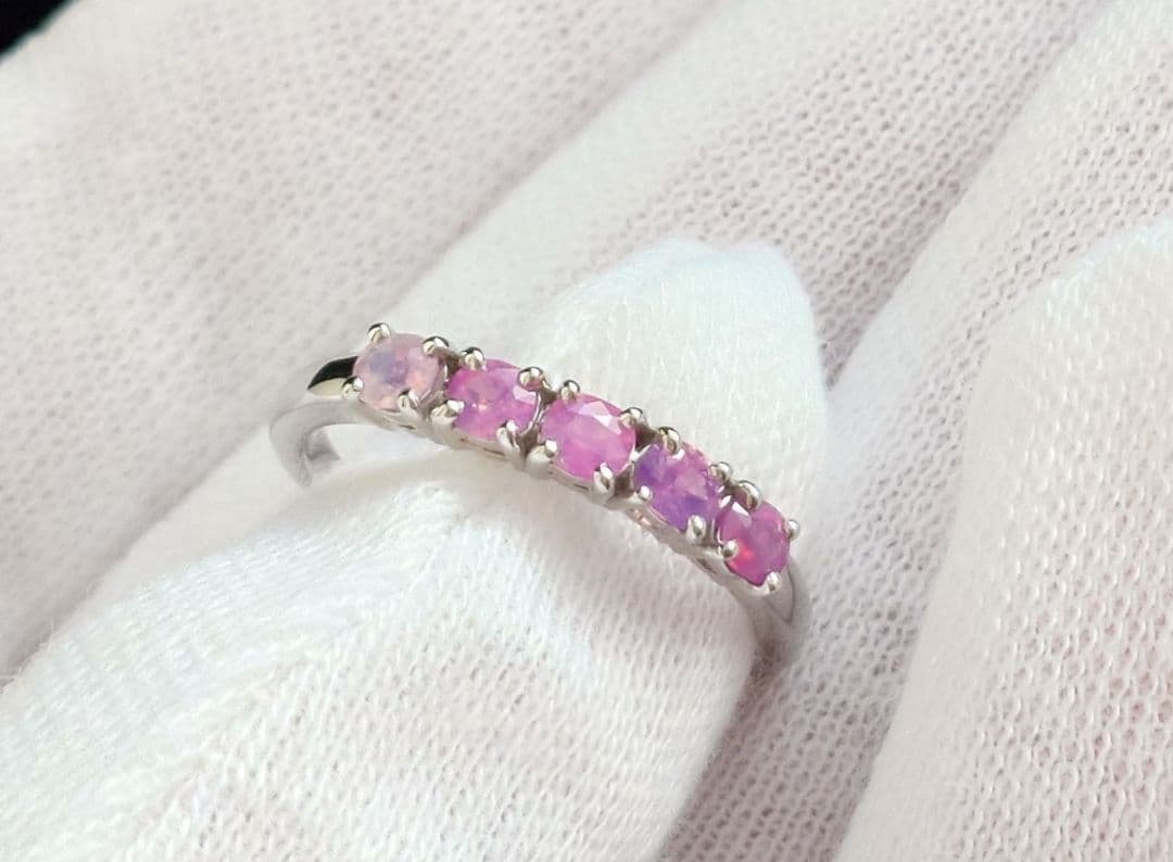 ネココネコ☆【Xmas︎!お値下げ】シルキーサファイア プラチナ リング