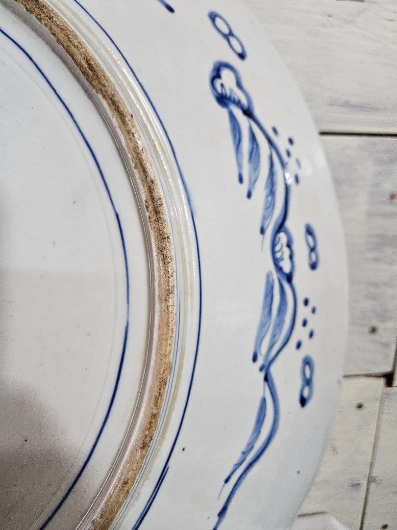 古伊万里 鯉の大皿 色絵 金欄手 鯉陽刻 登竜門図 江戸時代 尺皿 特大 立体