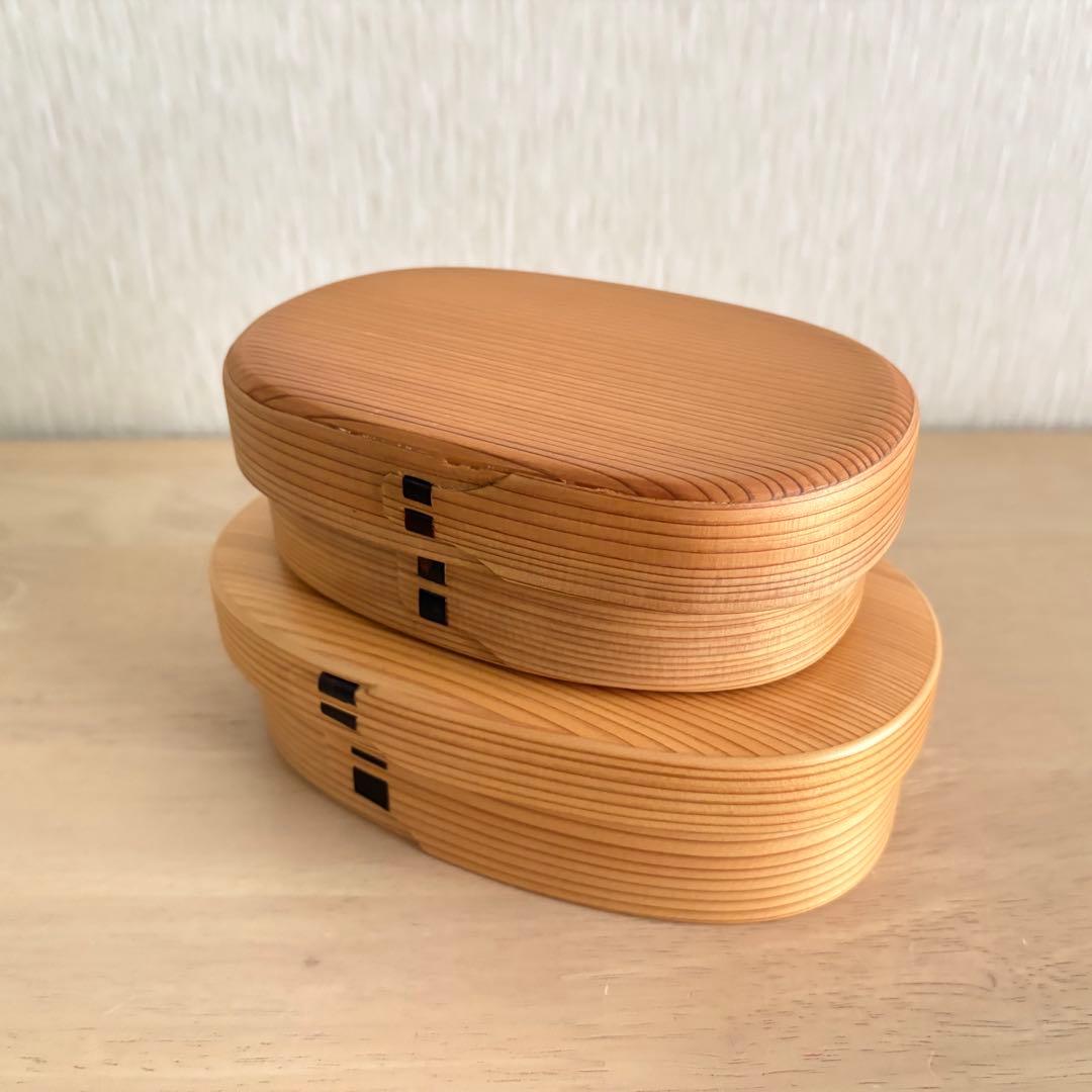 【新品箱入り】曲げわっぱ 2点セット 秋田県大館 九鳩曲物工芸 栗久 伝統工芸品