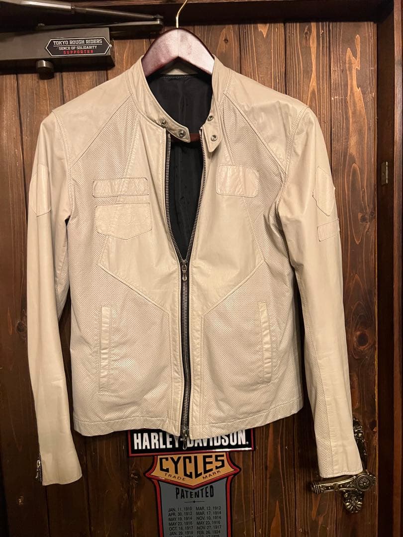 コールブラック　レザー ライダース