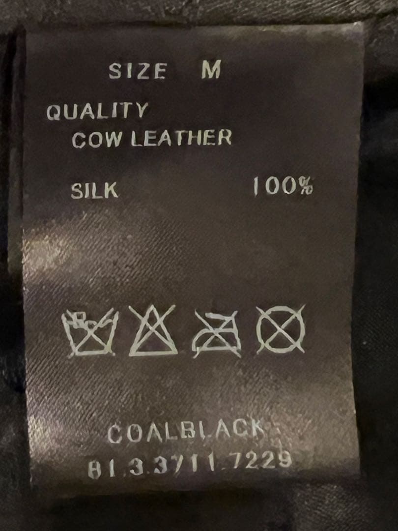 コールブラック　レザー ライダース