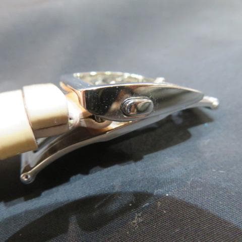 ルイヴィトン タンブール用モノグラムヴェルニバンド淡いピンク/純正SSバックル