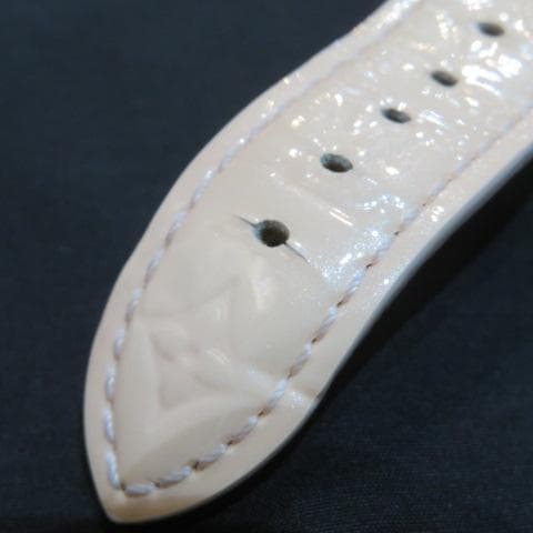 ルイヴィトン タンブール用モノグラムヴェルニバンド淡いピンク/純正SSバックル