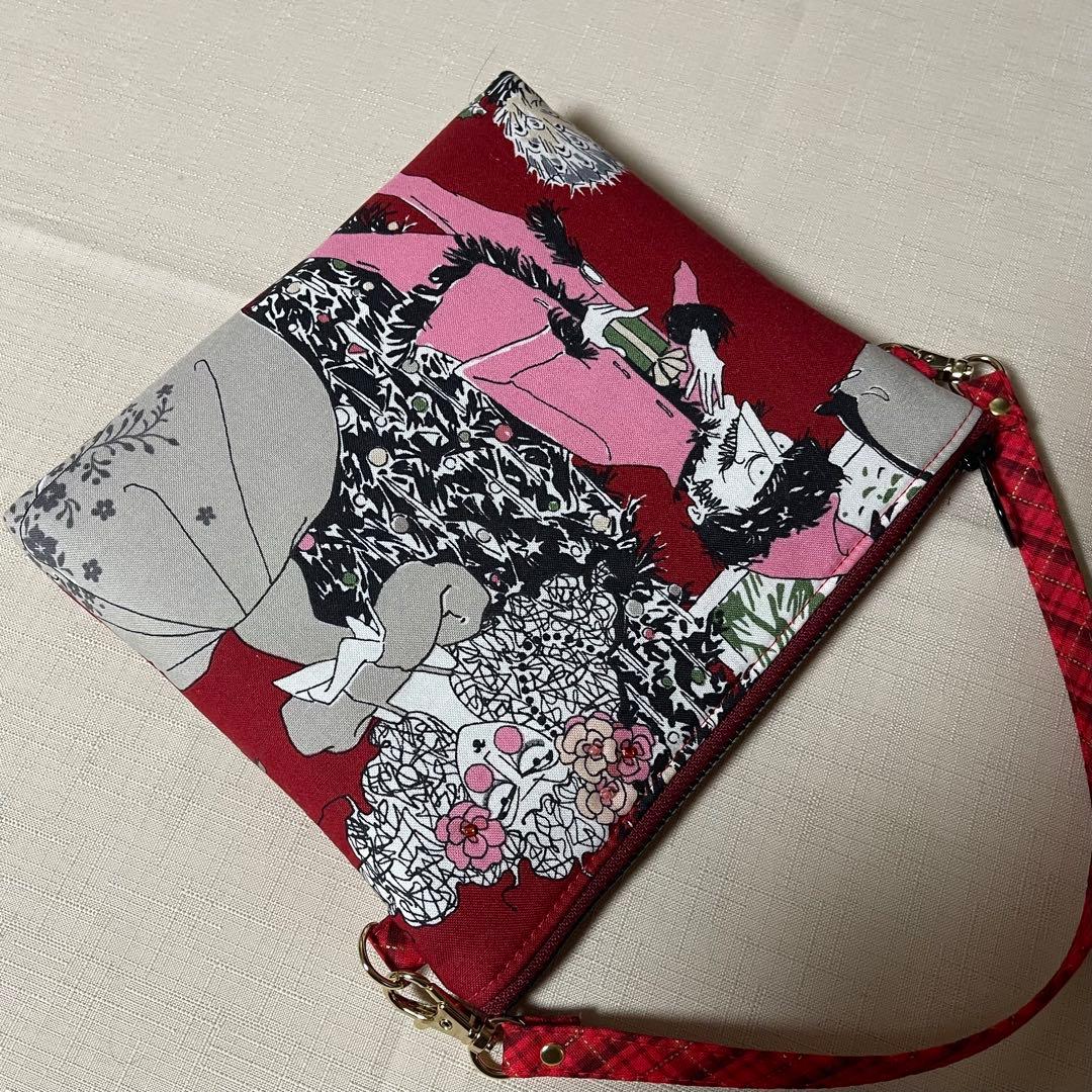 ♡20㎝ファスナークリスマスポーチ①♡ハンドメイド　アレキサンダーヘンリー