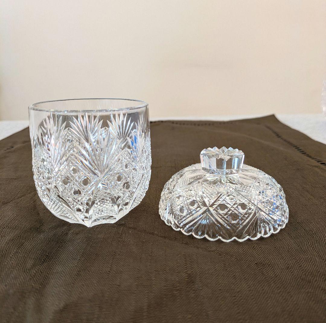 江戸切子　堀口硝子　最高級　蓋付きグラス　八角籠目（秀石作）