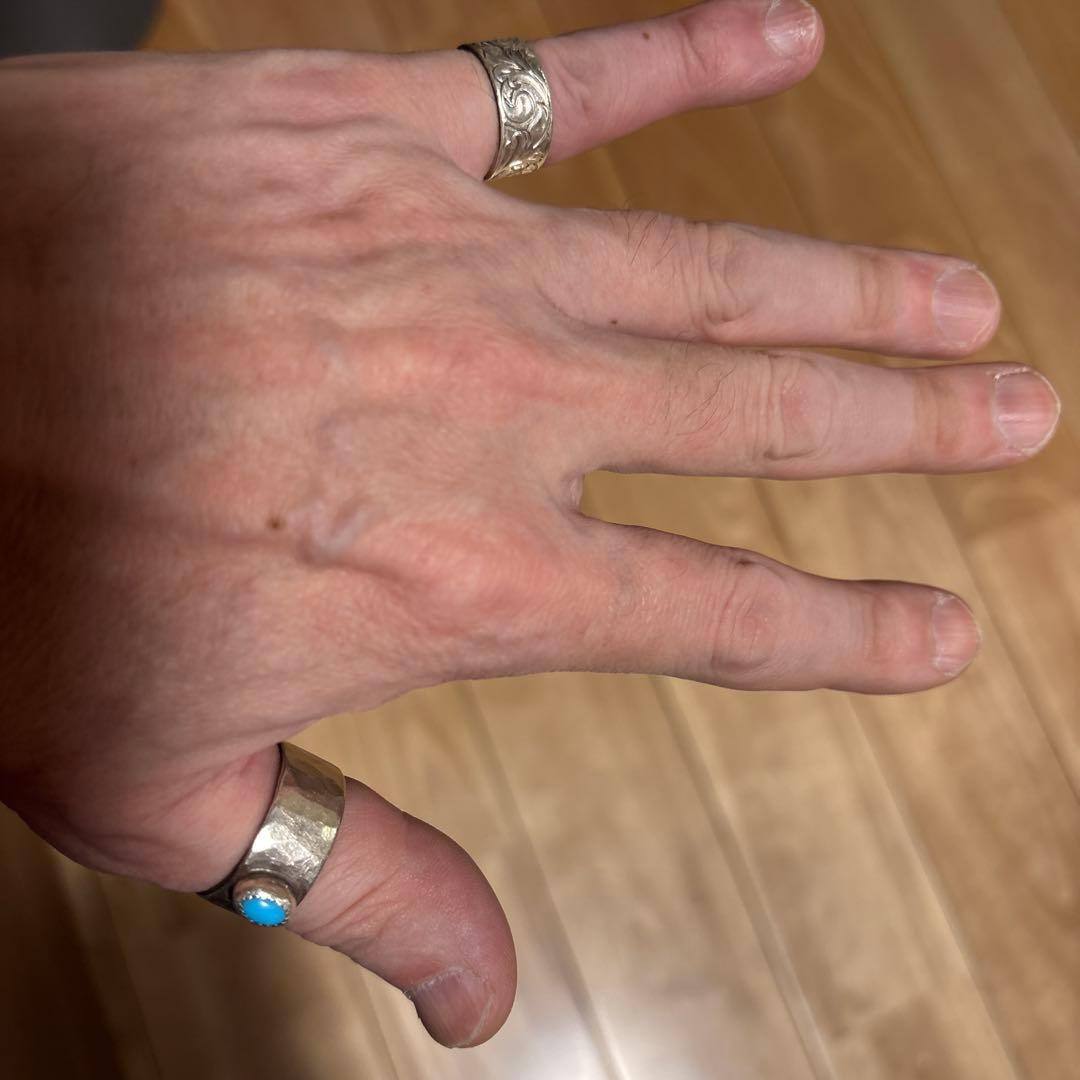 限界価格。フラットヘッドシルバーリングセット&バンダナ