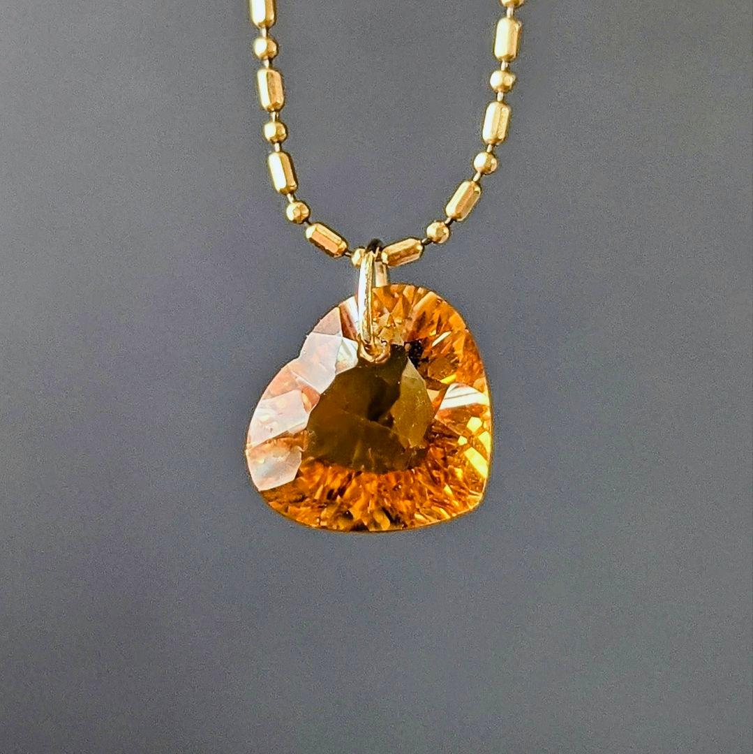 ♢N♢K18 マディラシトリン 4.5ct ネックレスチャーム