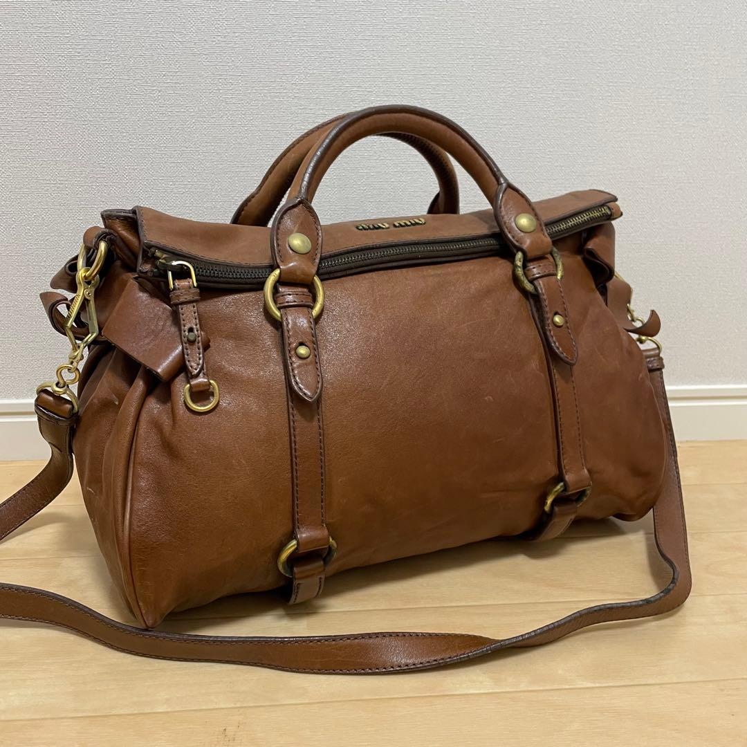 ■MIUMIU（ミュウミュウ）良品 / ハンドバッグ / ブラウン系