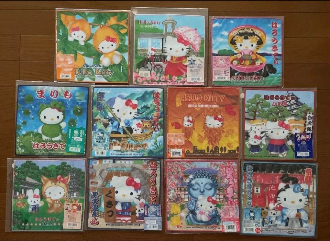 ハローキティ ご当地 プチタオル 11枚