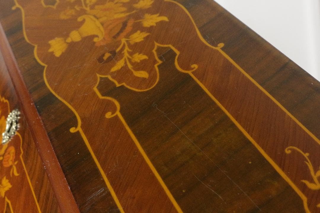 イタリア★ライティングビューロー★象嵌★ネコ脚★クラシック家具★