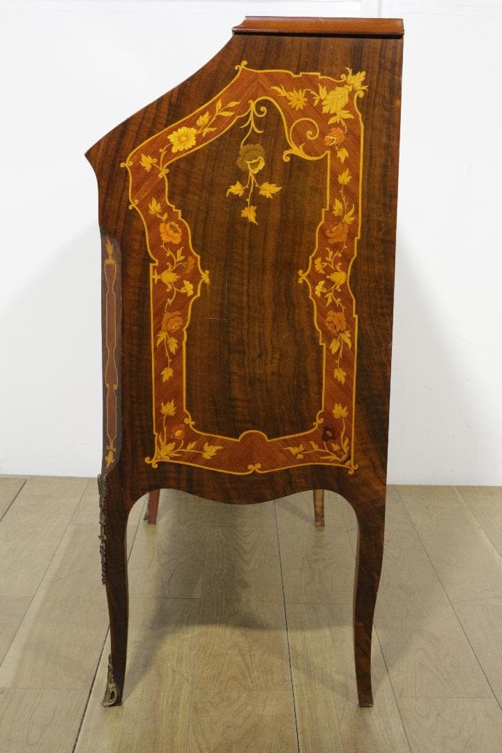 イタリア★ライティングビューロー★象嵌★ネコ脚★クラシック家具★