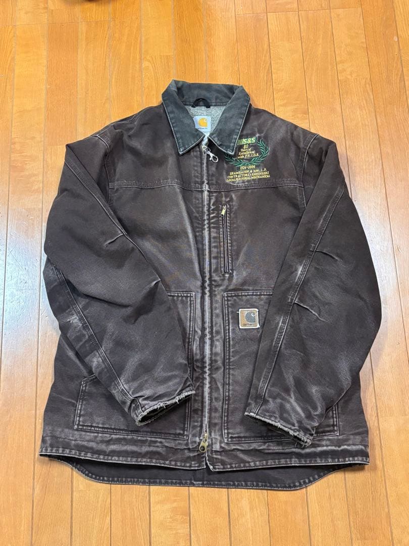 Carhartt デトロイトジャケット USA製 企業ロゴ