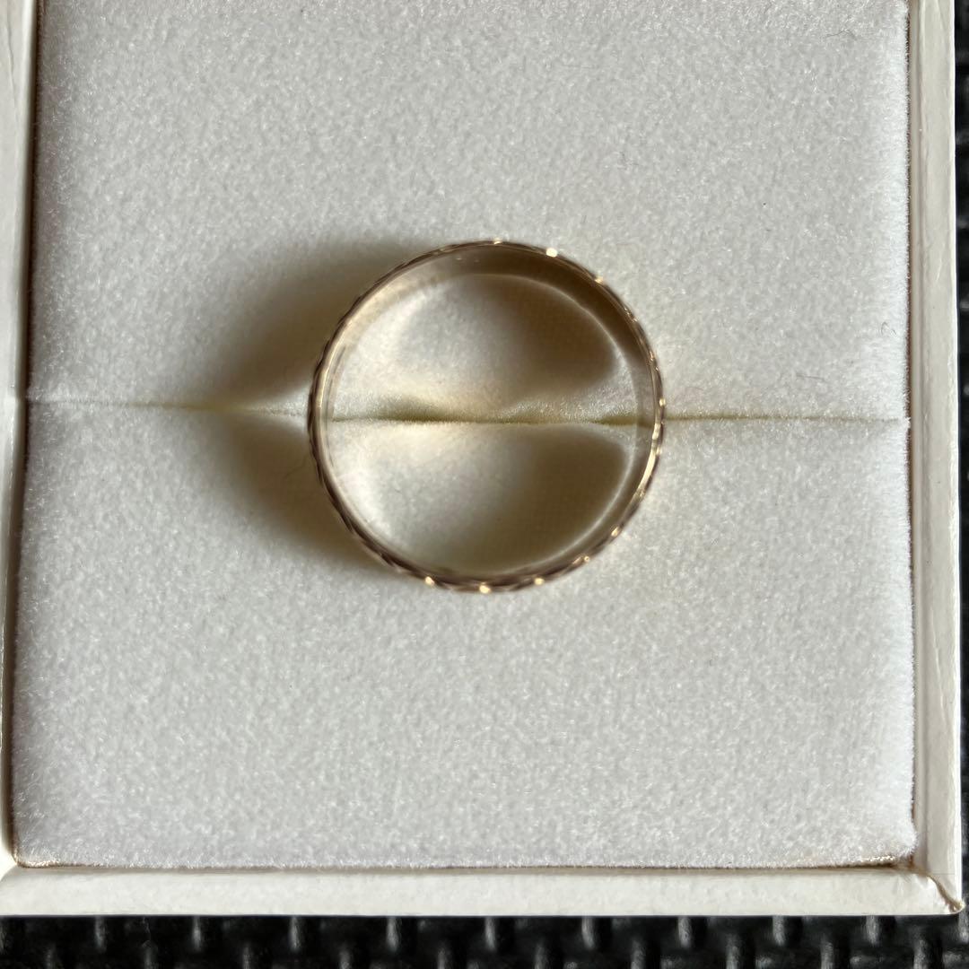 L*a様 375刻印あり　ゴールドリング　ユニセックスリング