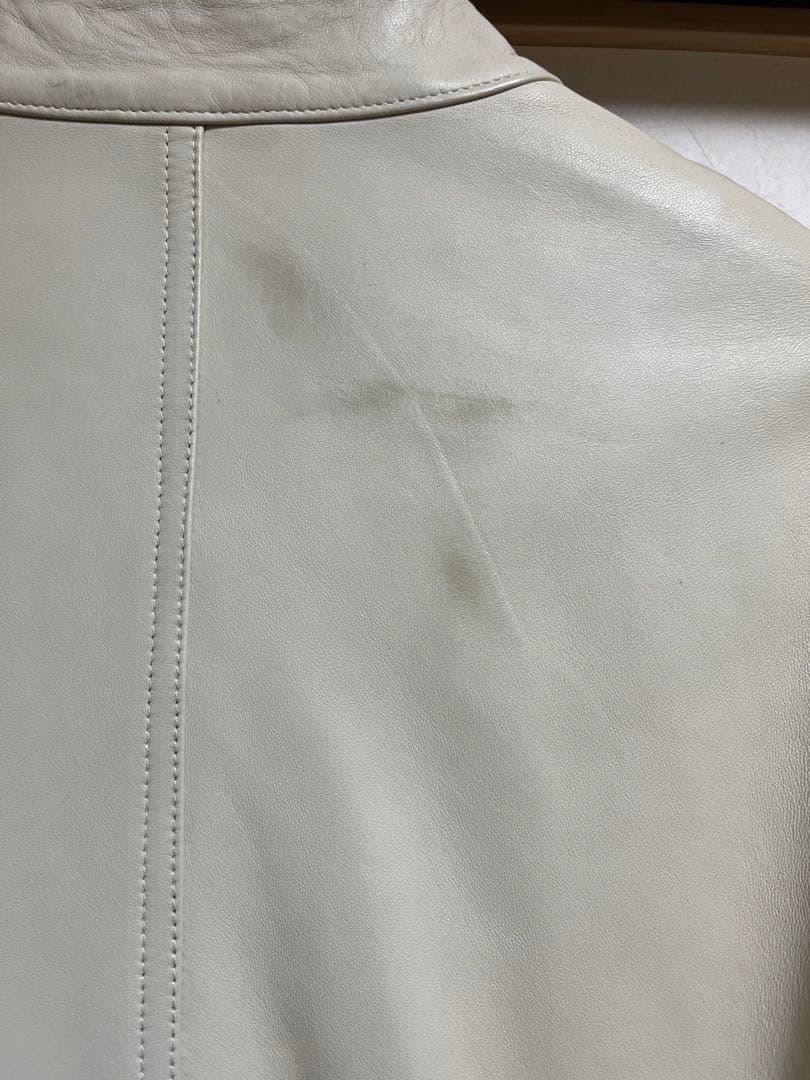 エンメティ シングルライダース　アンドレア　ラムレザー　アイボリー　50