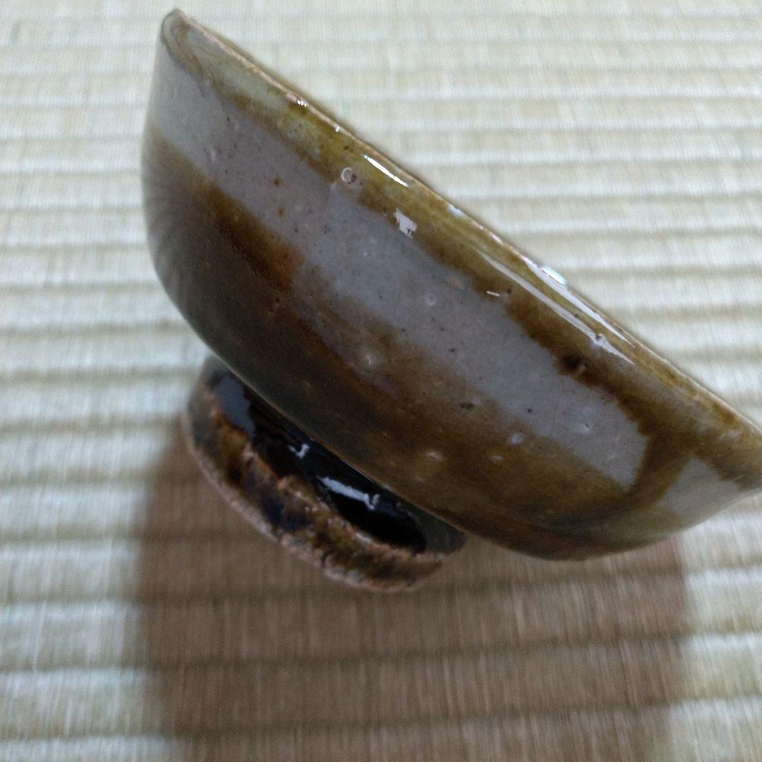 河井寛次郎　飴釉碗　河井つね識箱