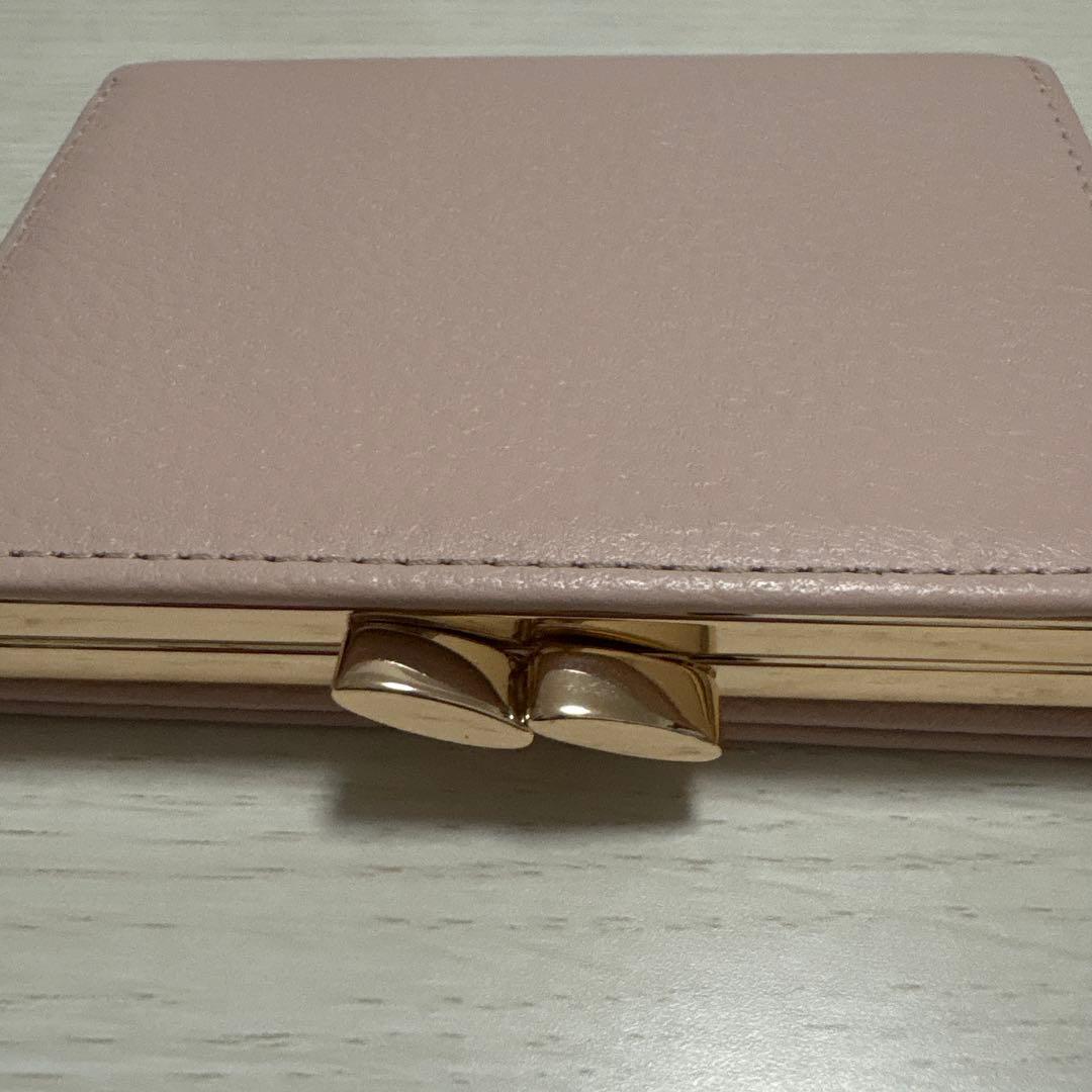 皇居　がま口財布　ピンクベージュ 皇居財布 ピンク