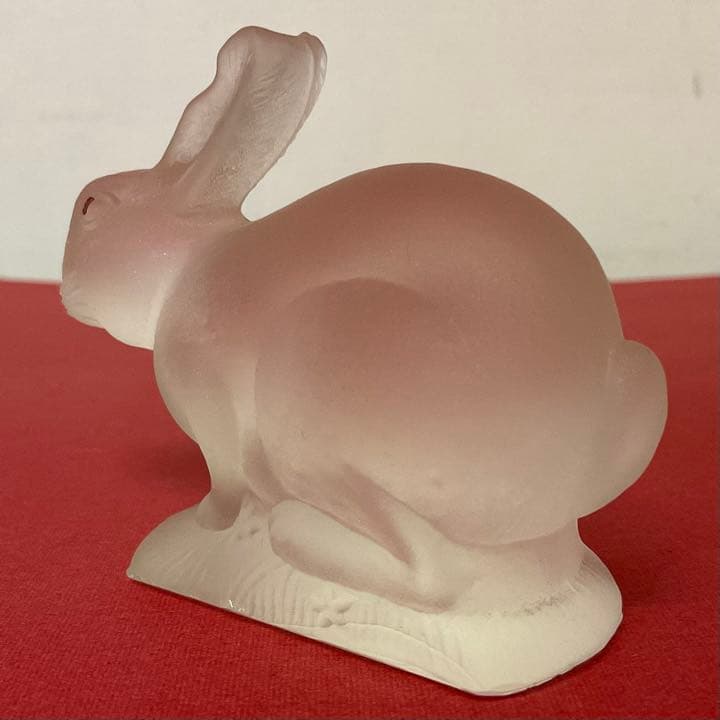 アンティーク ガラス 置物 うさぎ
