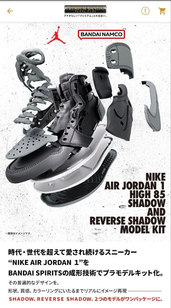 NIKE AIR JORDAN 1 プラモデル2種セット