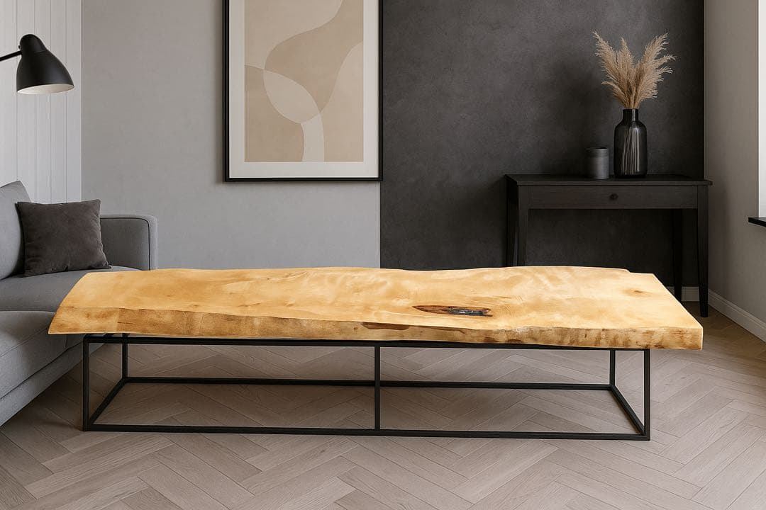 栃　トチ　一枚板　ローテーブル　センターテーブル　ベンチ　カフェ　別荘　ホテル