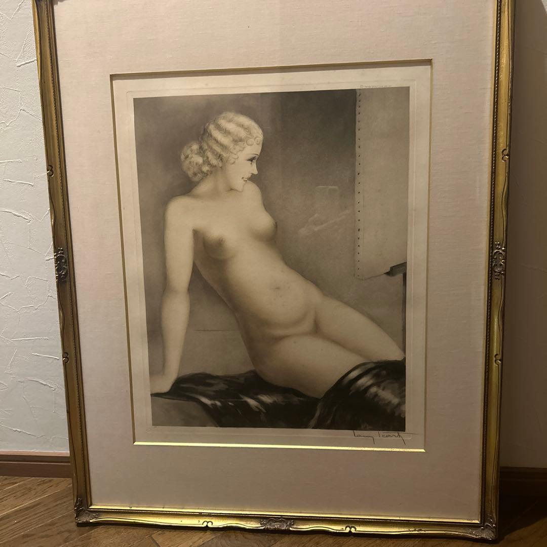 ルイ・イカールLOUIS ICART［モデル-I ］エッチング(銅版画)手彩色