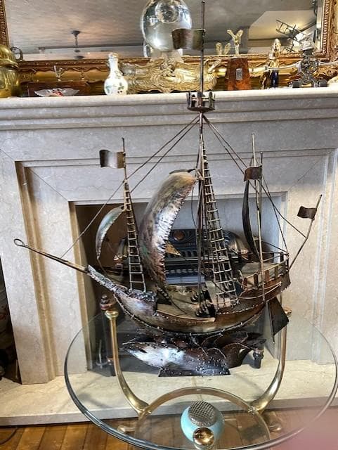 金属製 船の模型