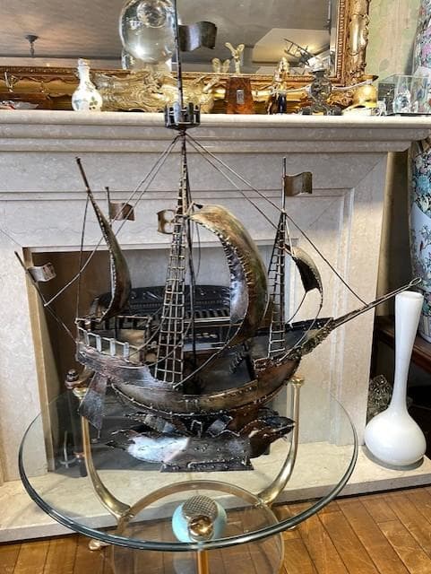 金属製 船の模型