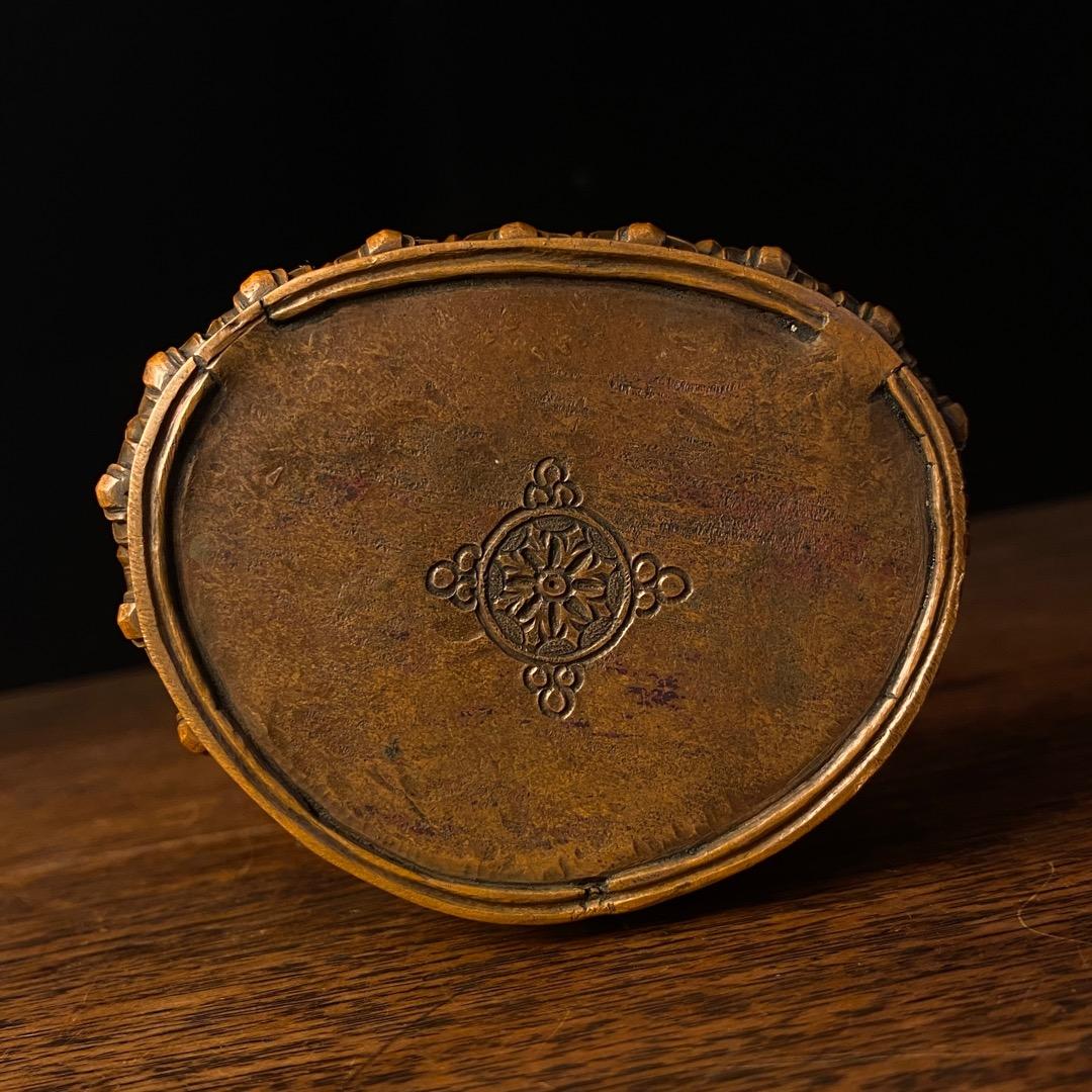 清 銀象嵌銅仏像