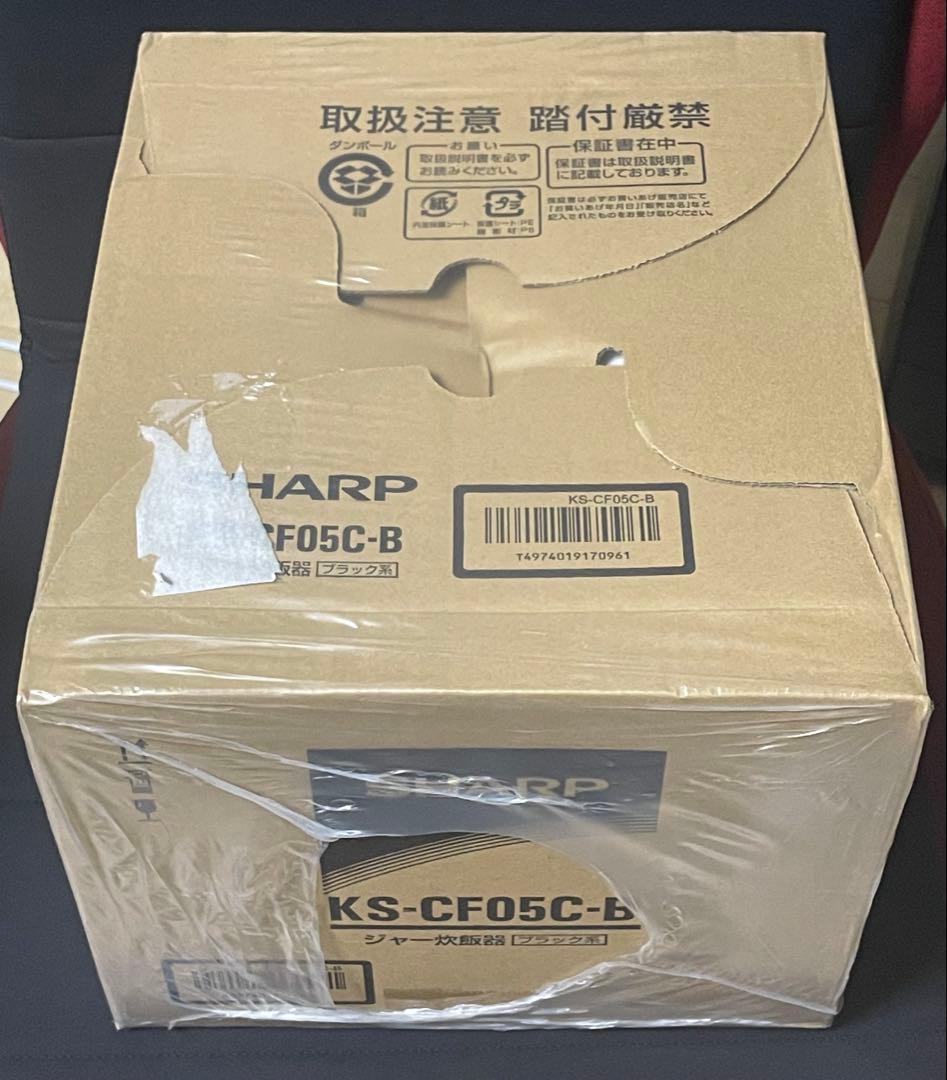 【新品未開封】SHARP炊飯器 [3合炊き] ブラック系 KS-CF05C-B
