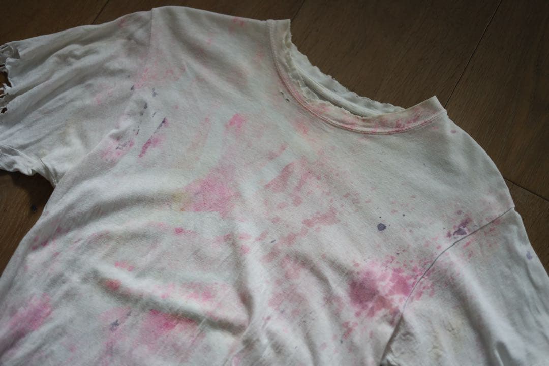 nozomi ishiguro ノゾミイシグロ　ダメージ加工 ペイントTシャツ