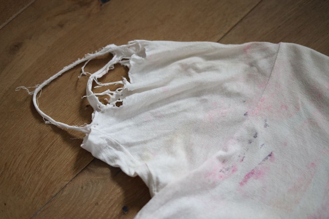 nozomi ishiguro ノゾミイシグロ　ダメージ加工 ペイントTシャツ