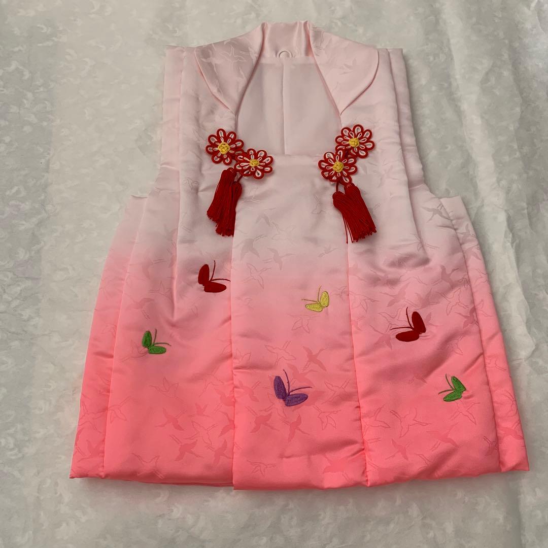 正絹　お仕立て　七五三　3歳　女の子　セット(長襦袢,被布,足袋付き) ピンク