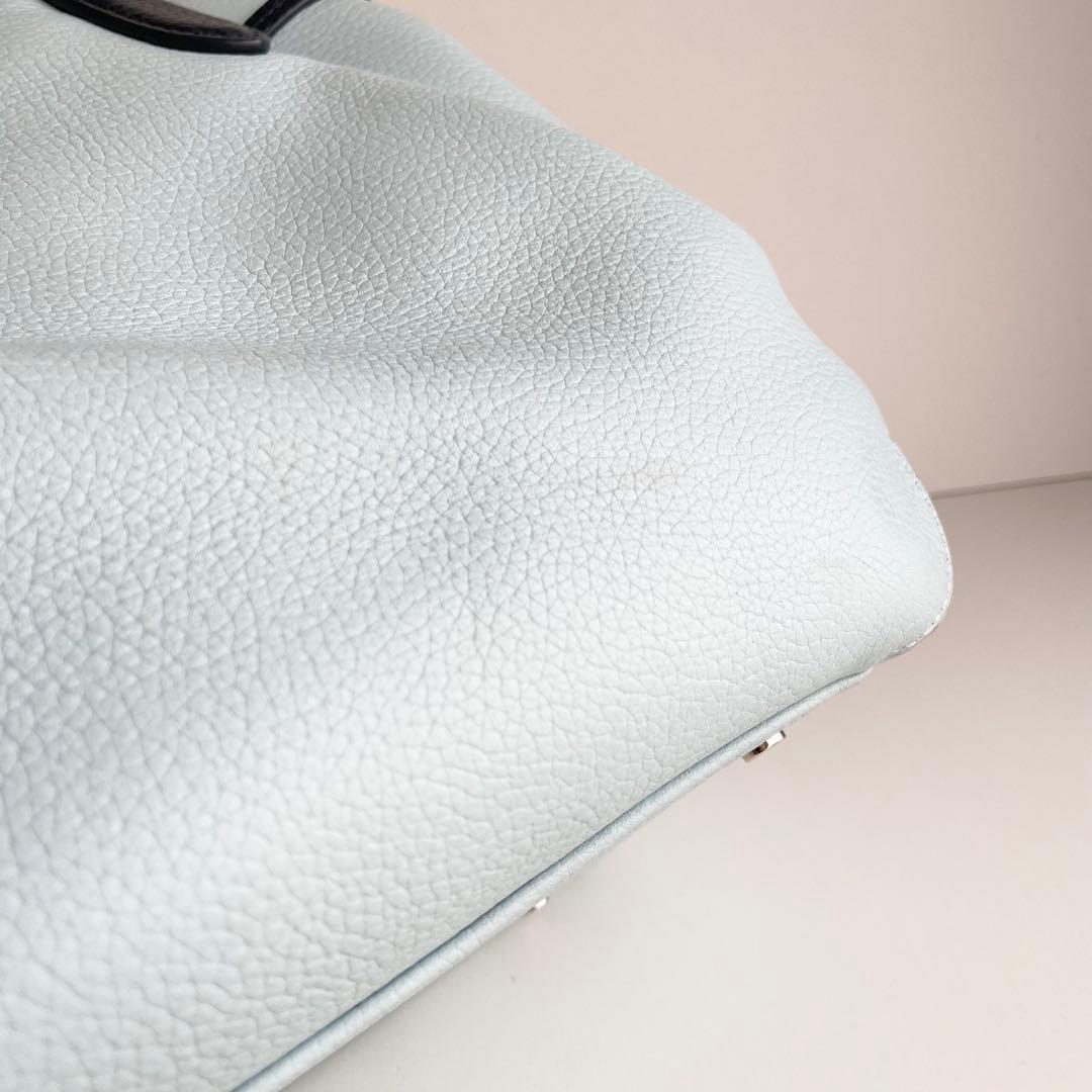 ケイトスペード ハンドバッグ ダンプリング 2way サッチェル 水色 ほぼ新品