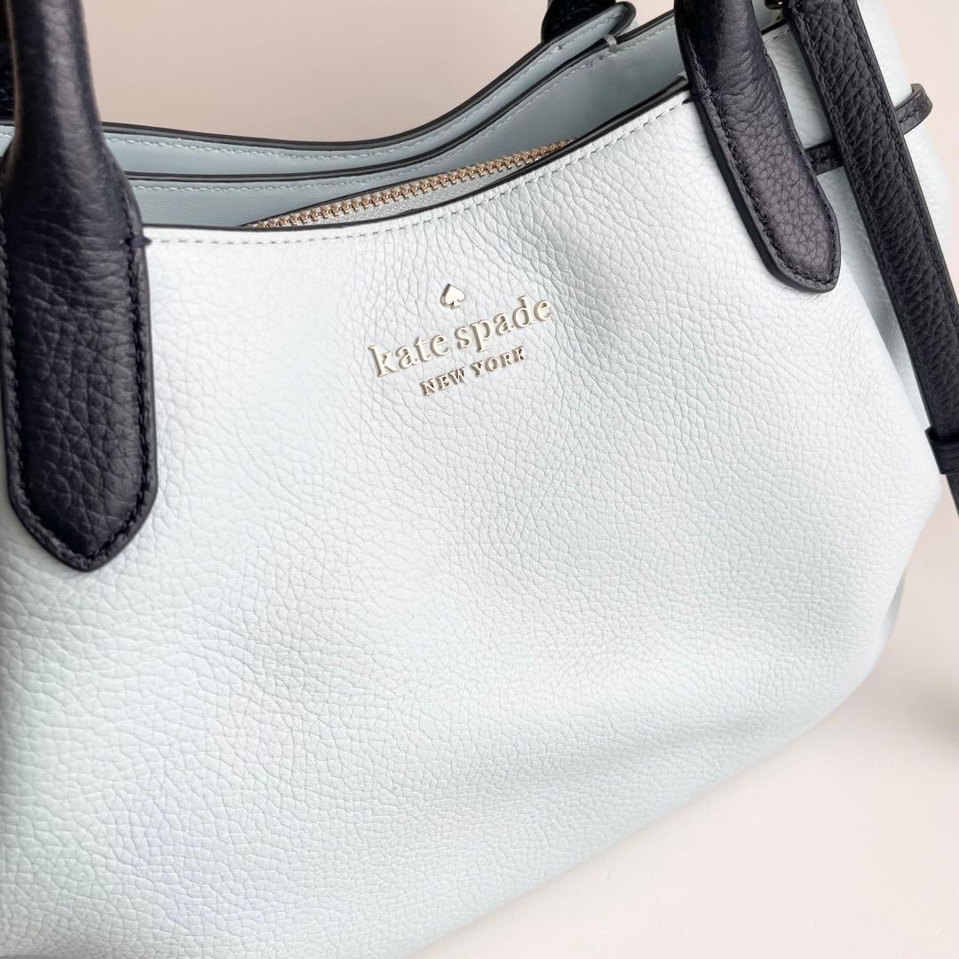 ケイトスペード ハンドバッグ ダンプリング 2way サッチェル 水色 ほぼ新品