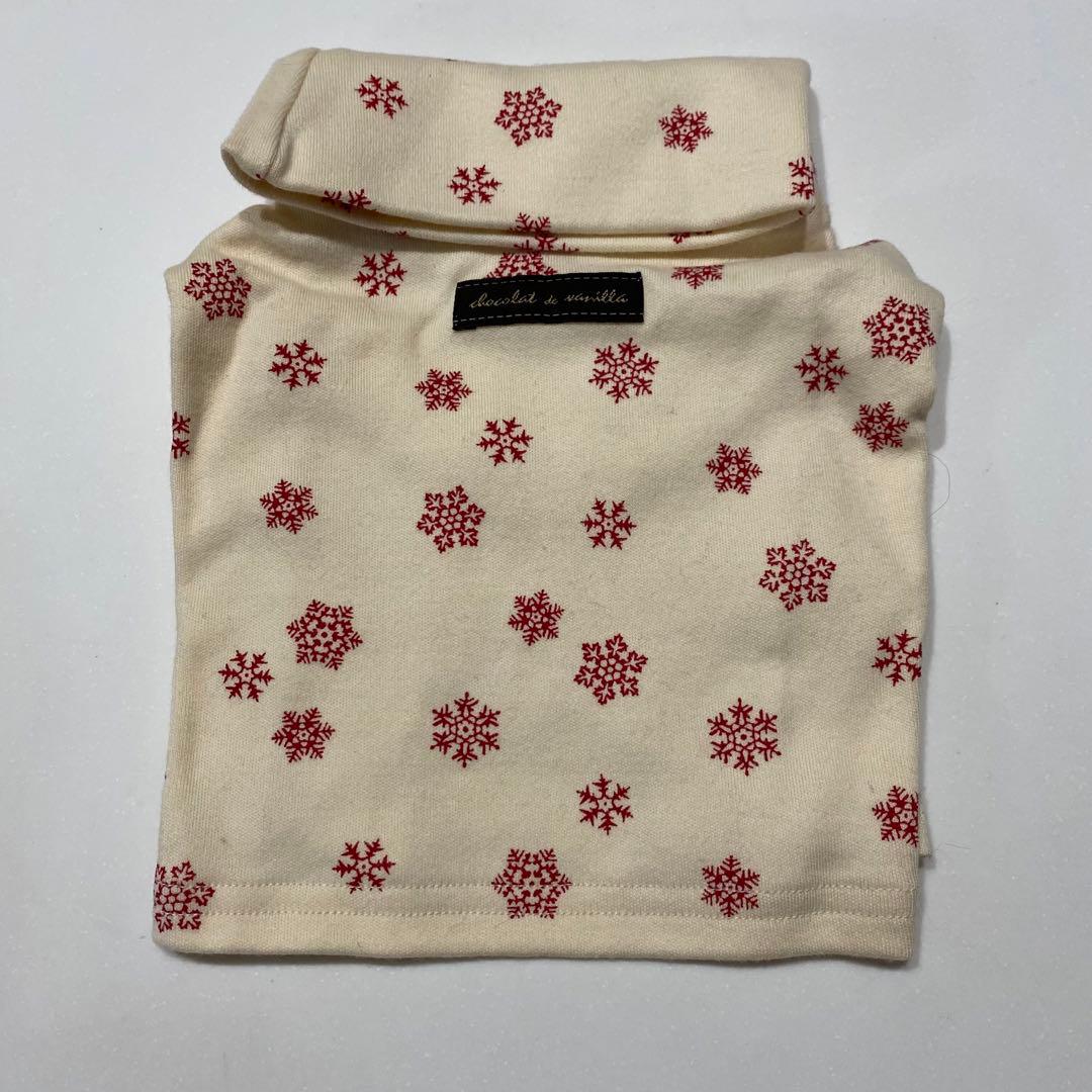 アトリエgg 雪柄長袖タートルカットソー　サイズ21 新品