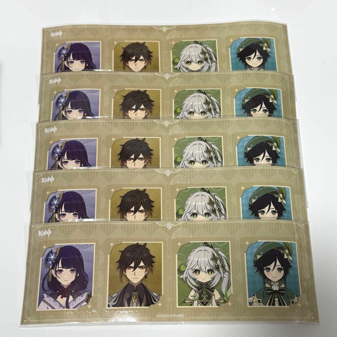 原神 台湾 切手 雷電将軍 ウェンティ 鍾離 ナヒーダ 5枚