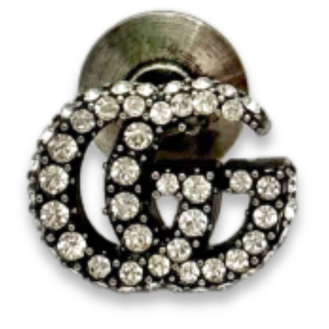 新品同様 GUCCI ダブルGロゴ ピンブローチ