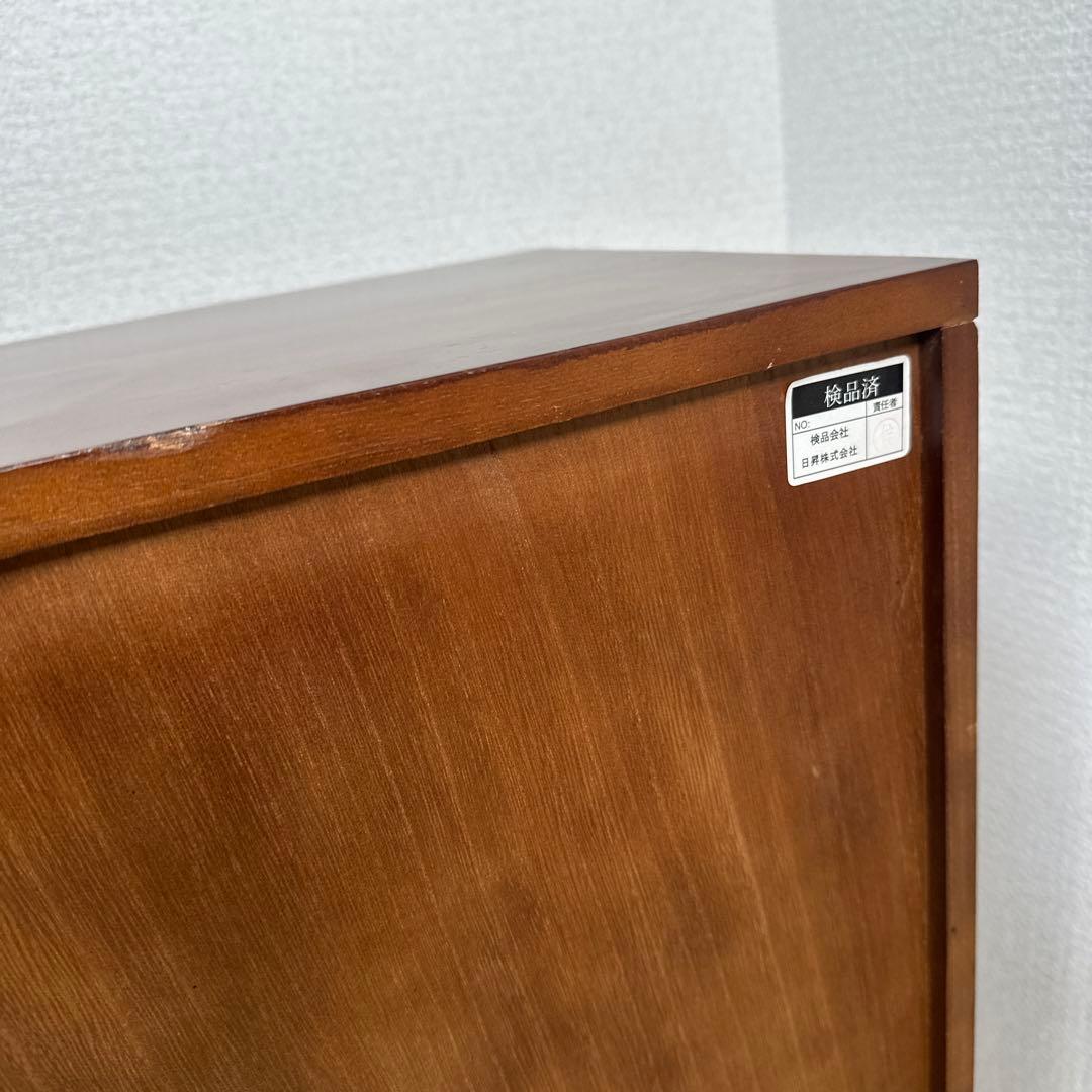 日昇 キャビネット サイドボード リビング収納 ガラス扉 iso※