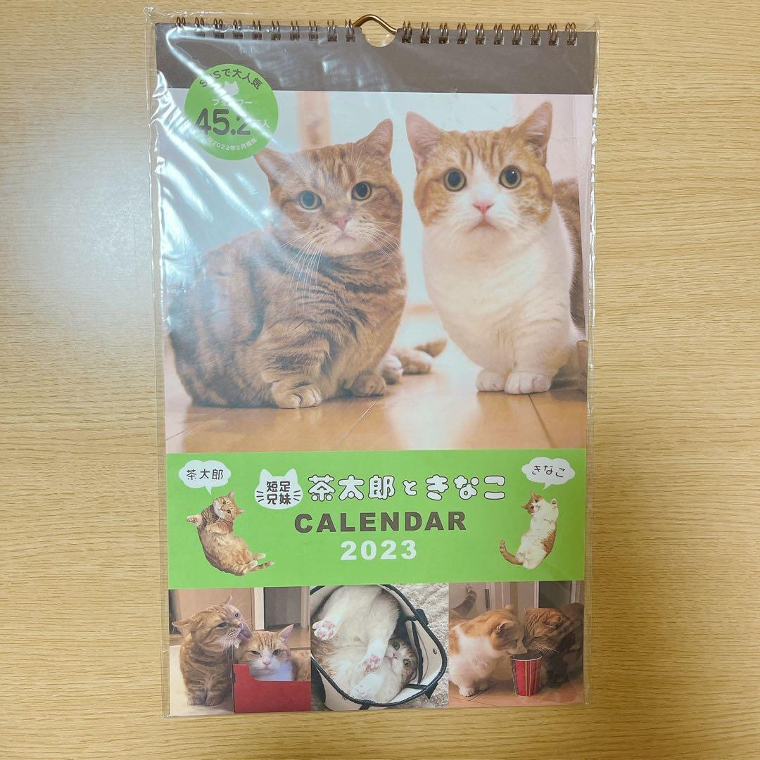 2023年　茶太郎ときなこ　壁掛け　カレンダー