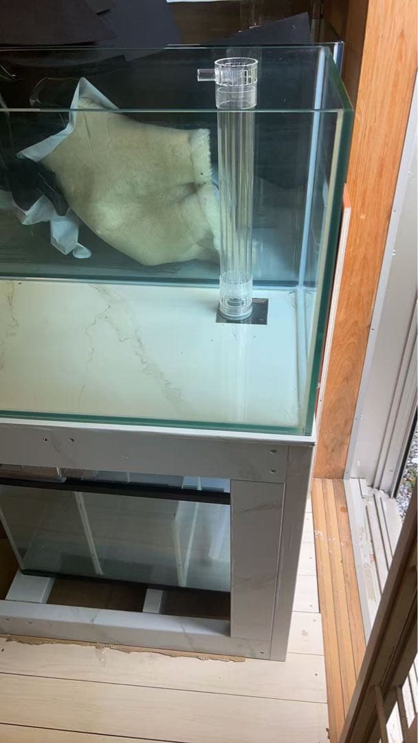 値下げしました‼️⇒オーバーフローKOTOBUKIガラス水槽と台のセット