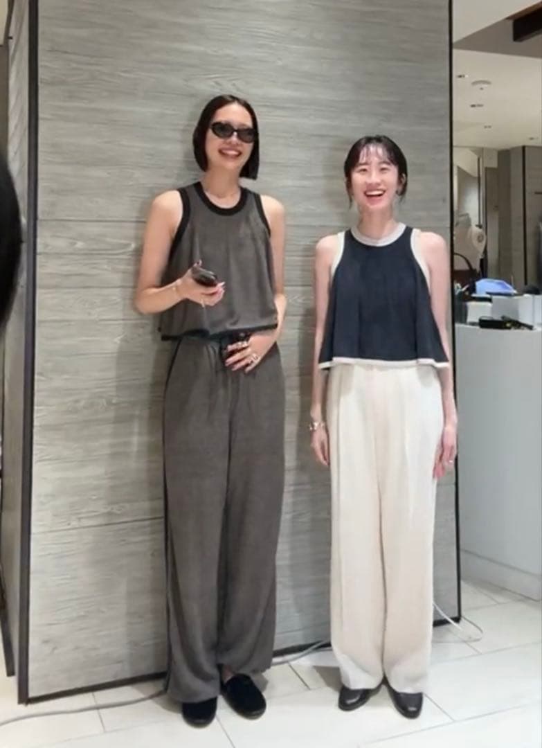 CLANE PILE FLARE TANK TOPS navy サイズ2 新品